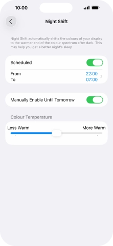 Press and drag the indicator below 