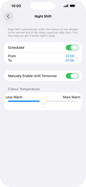 Press and drag the indicator below 