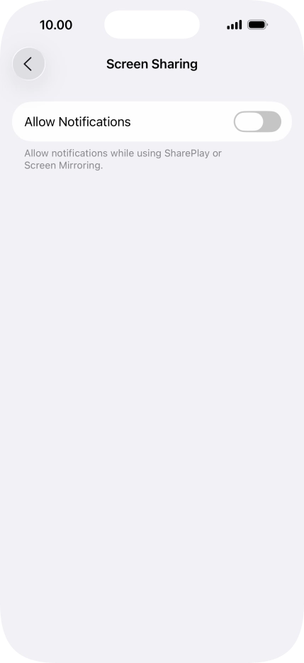 Press the indicator next to 