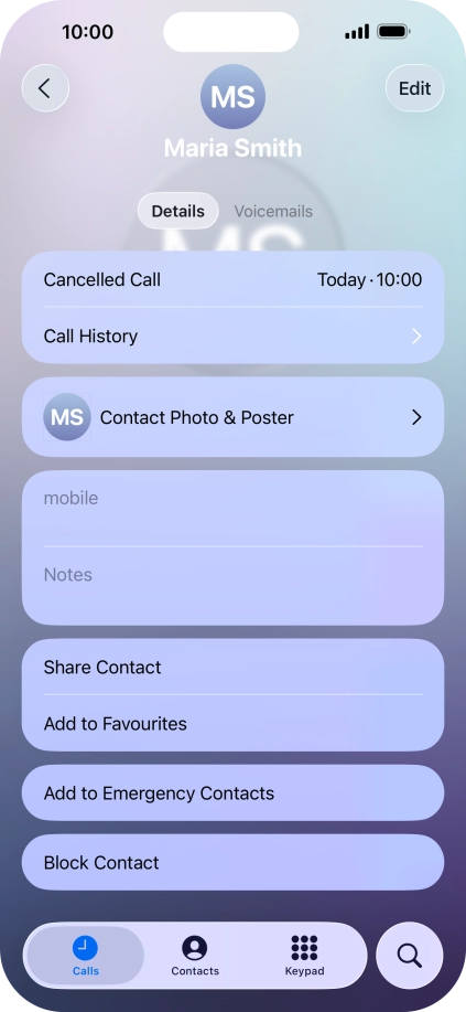 Press Block Contact.