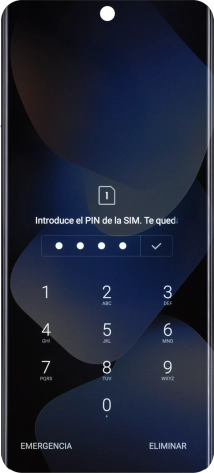 Si lo solicita el teléfono, introduce el código PIN y pulsa el icono de aceptar. Si lo solicita el teléfono, introduce el código PIN y pulsa el icono de aceptar.