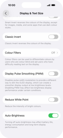 Press the indicator next to 