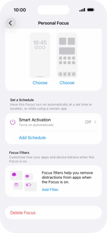 Press the required setting below Press the required setting below
