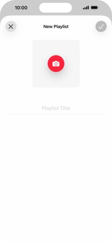 Press the text input field and key in a name for the playlist.