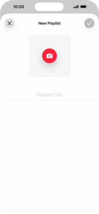 Press the text input field and key in a name for the playlist.