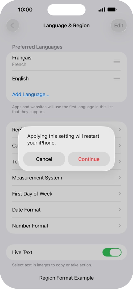 Press Continue. Press Continue.