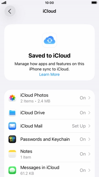 Press the required app. Press the required app.