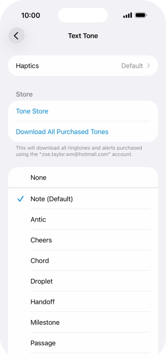 Press the required message tones to hear them.