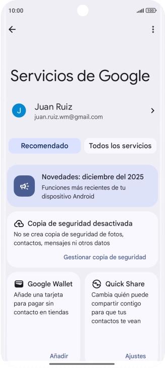 Pulsa Todos los servicios. Pulsa Todos los servicios.