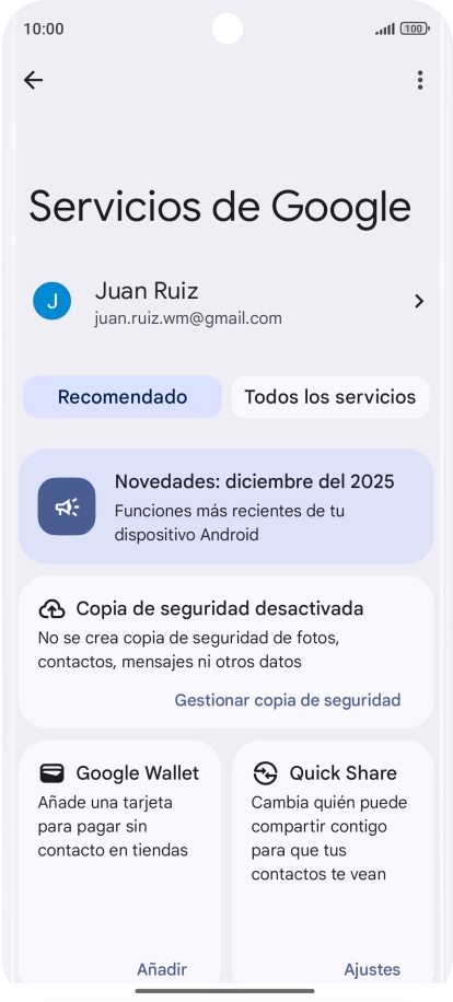 Pulsa Todos los servicios. Pulsa Todos los servicios.