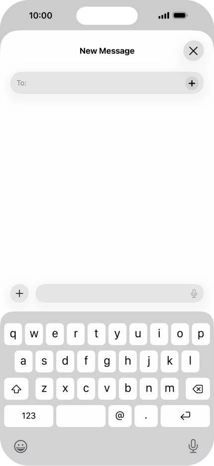 Press To: and key in the first letters of the recipient's name.