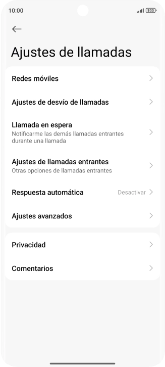 Pulsa Ajustes de desvío de llamadas. Pulsa Ajustes de desvío de llamadas.