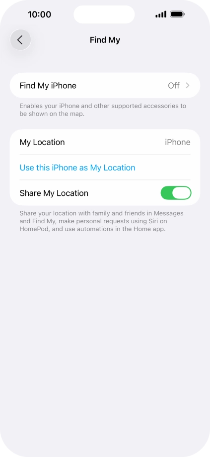 Press Find My iPhone. Press Find My iPhone.