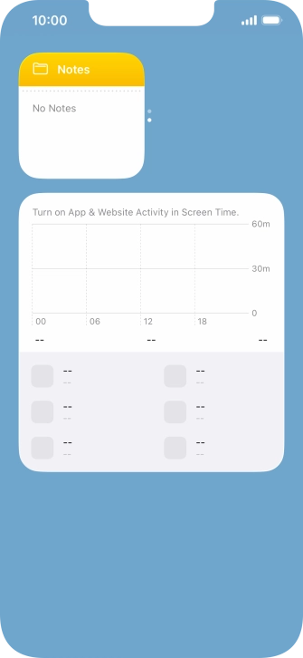 Press and hold the required Widget Stack.