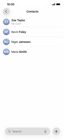 Press the new contact icon.