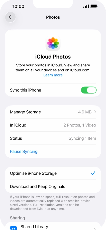 Press the indicator next to Press the indicator next to