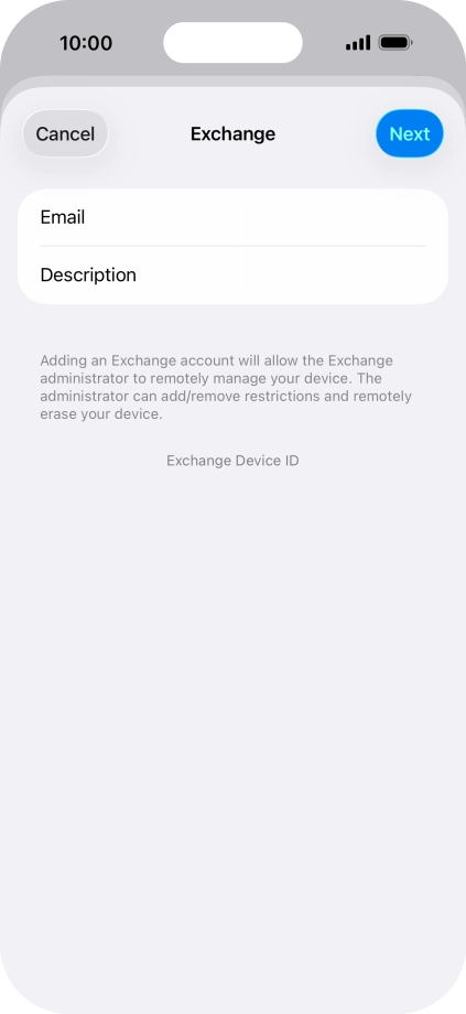 Press Description and key in the required name.