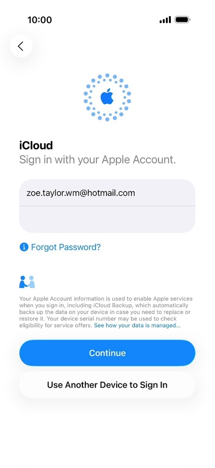 Press Continue. Press Continue.