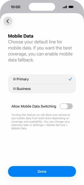 Press the indicator next to 