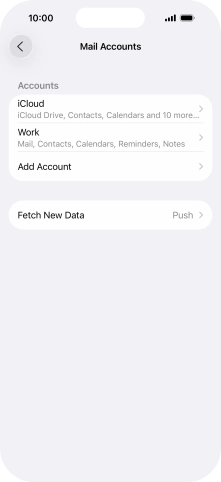 Press the required email account.