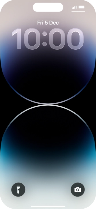 Press and hold anywhere on the lock screen.