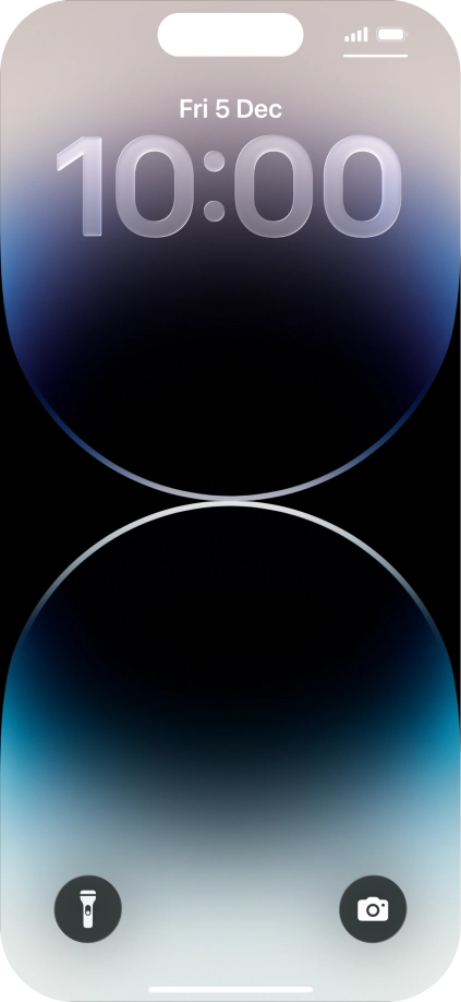 Press and hold anywhere on the lock screen.