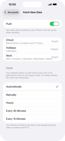 Press the indicator next to 