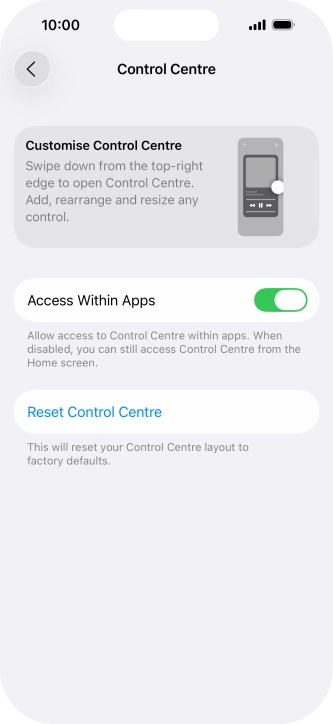 Press the indicator next to 