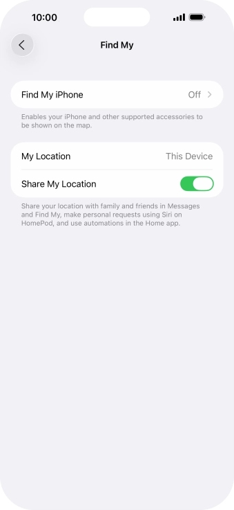 Press Find My iPhone.