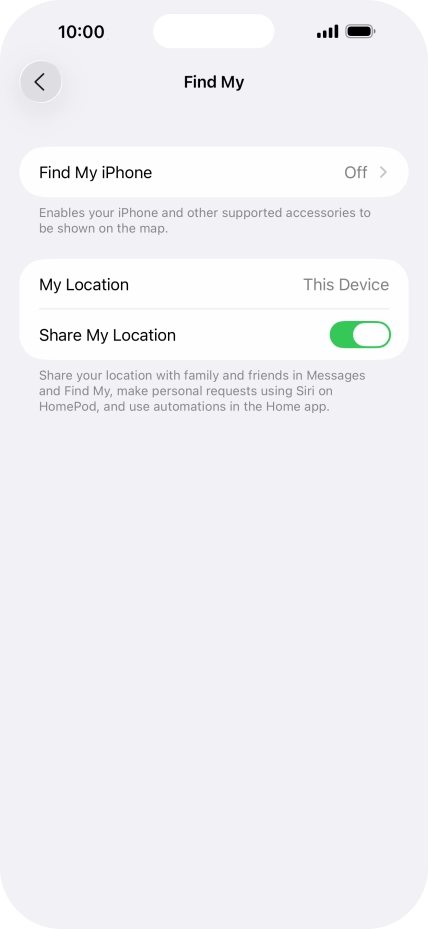 Press Find My iPhone.