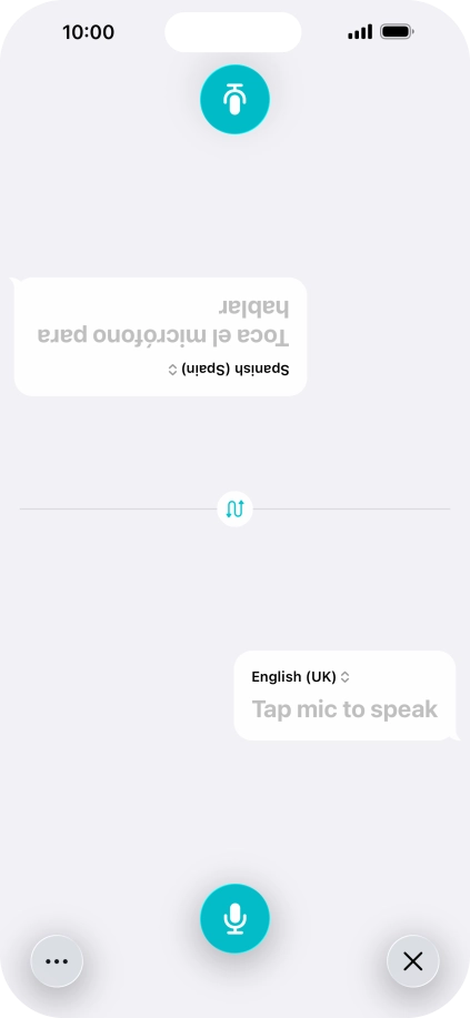 Press the end icon to end two-way view.