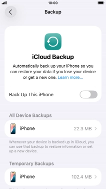 Press the indicator next to 
