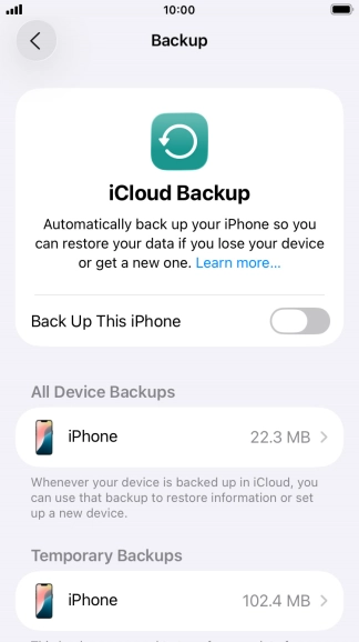 Press the indicator next to 