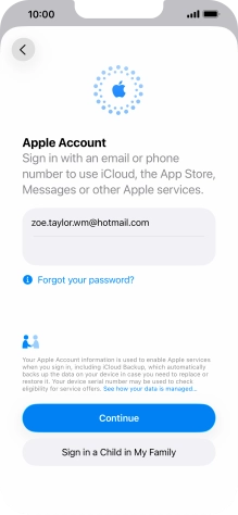 Press Continue. Press Continue.