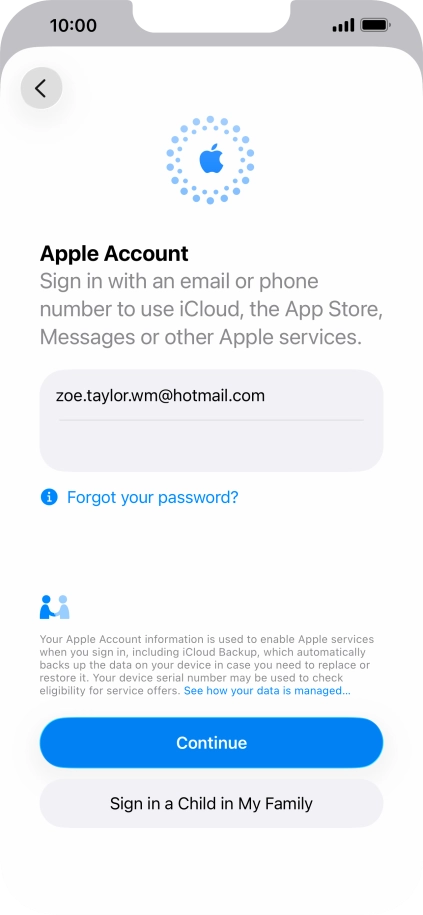 Press Continue. Press Continue.