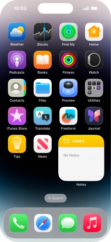 If you're using a Widget Stack: slide up or down on the stack to select the required widget.
