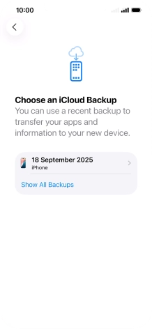 Press the required backup and your phone restores the content of the selected backup. Subsequently, follow the instructions on the screen to set up your phone and prepare it for use.