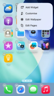 Press Customise. Press Customise.