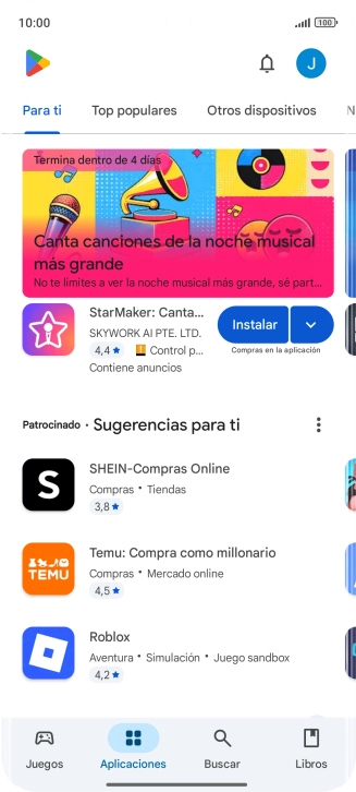 Pulsa el icono de perfil.