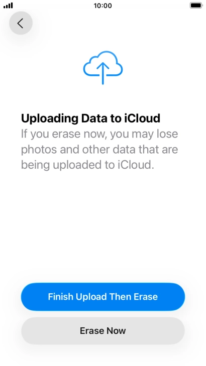 Press Erase Now. Press Erase Now.