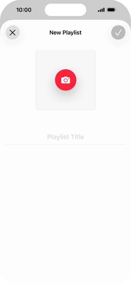 Press the text input field and key in a name for the playlist.