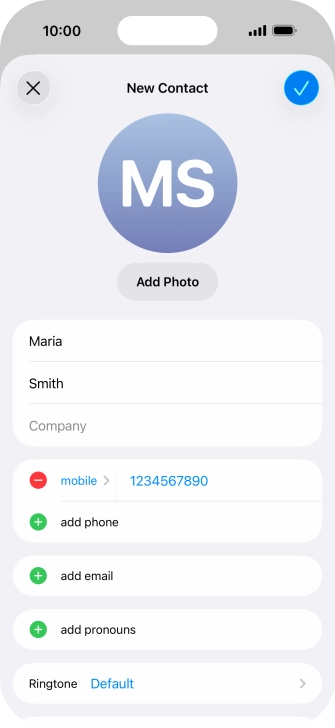 Press the confirm icon. Press the confirm icon.