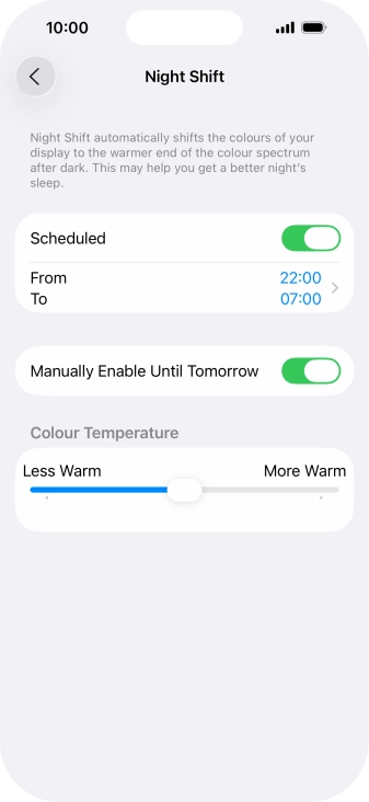 Press and drag the indicator below 