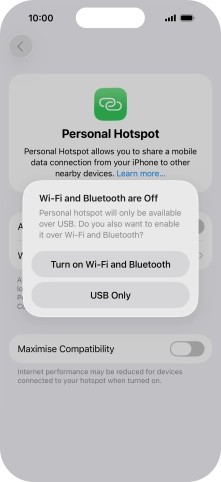 If Wi-Fi is turned off, press Turn on Wi-Fi and Bluetooth.