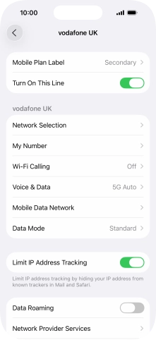 Press the indicator next to 