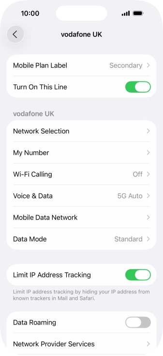 Press the indicator next to 