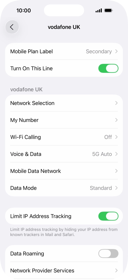 Press the indicator next to 
