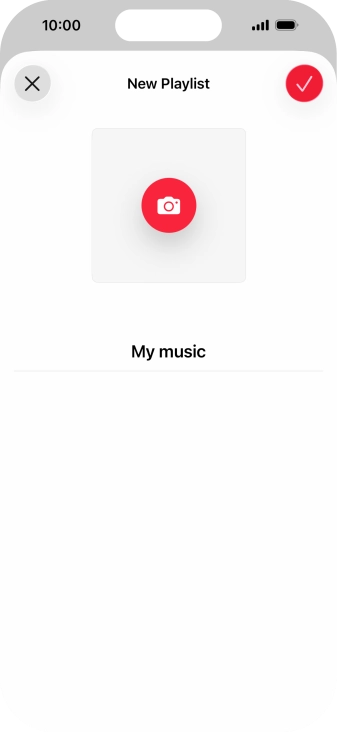 Press the confirm icon.