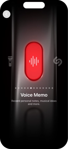 Slide your finger right or left on the screen to select the required function. Slide your finger right or left on the screen to select the required function.