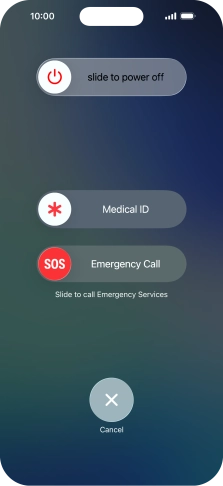 Press and drag the power off icon right.